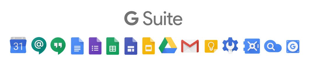 Image of G Suite apps, next to Gmail for business